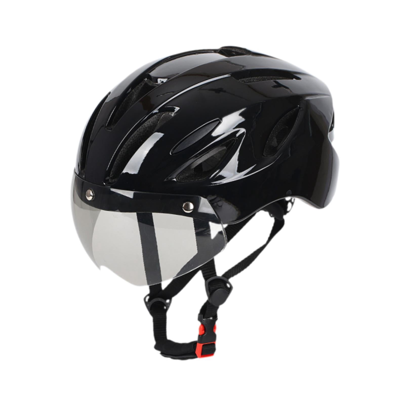 lacooooppia Bike Helmet Hat Equipment Detachable Padded Ventilation Cycling Helmet with Visor for Mountain Bike Road Bike Cycling Outdoor Black