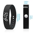 thumbnail image 5 of Vibrating Alarm Wristband with Fitness Tracking Waterproof Silent Wake Up Clock Watch Vibration Sleep Bracelet for Heavy Sleepers Students Men Women, 5 of 7