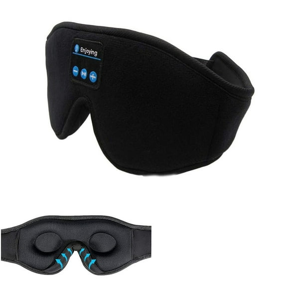 3D Music Eye Mask, Bluetooth 5.0 Sleep Eye Mask, Wireless Call Stereo Music Light Blocking Sleep Eye Mask