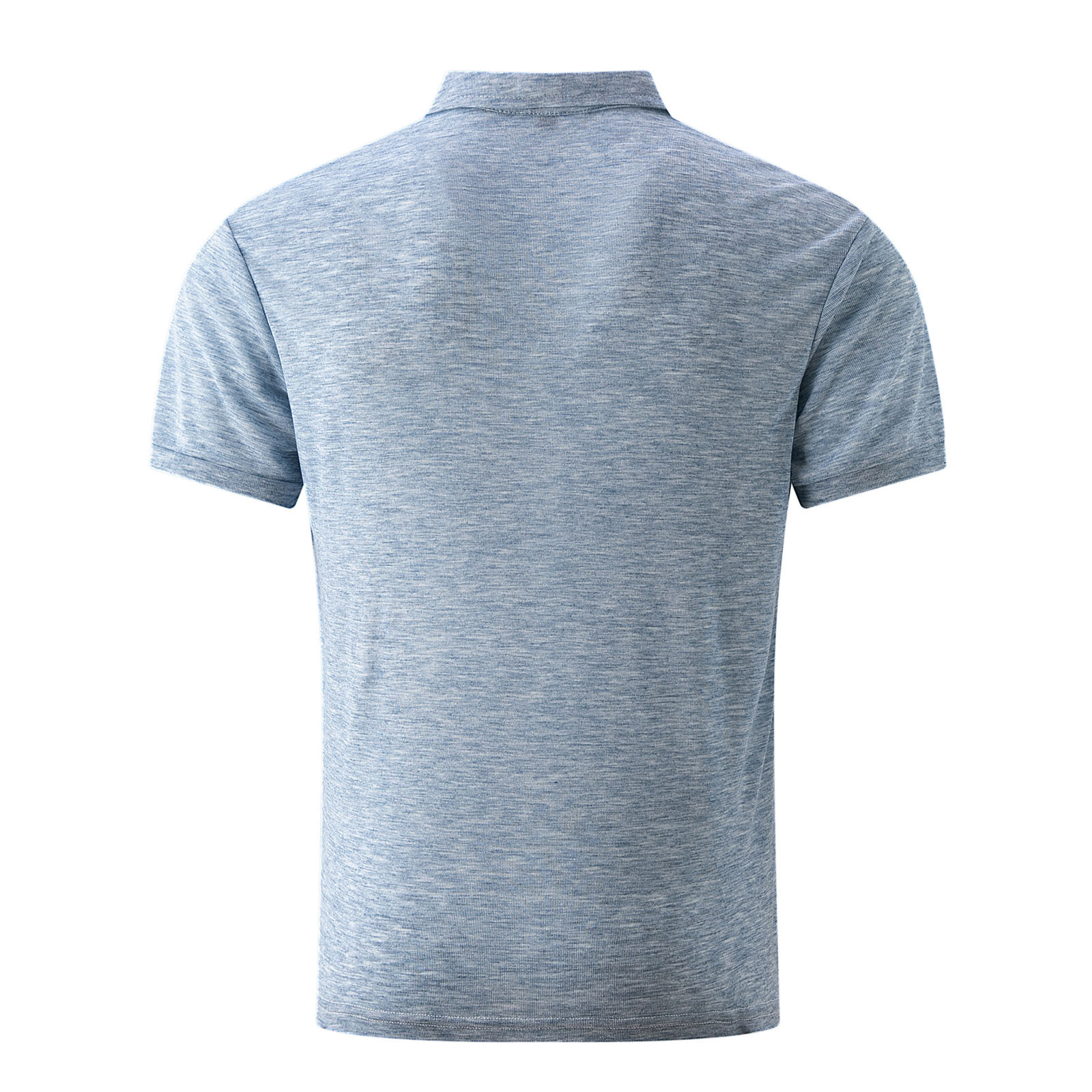 tklpehg Tshirts Shirts for Men Summer Business Basic Tops Lapel Zipper ...