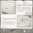 thumbnail image 4 of AISWORD Modern Sofa Couch, Comfy Deep Seat Teddy Cloud Sofa, Upholstered 3-Seater Boucle Couch with Pillows, Beige, 4 of 8