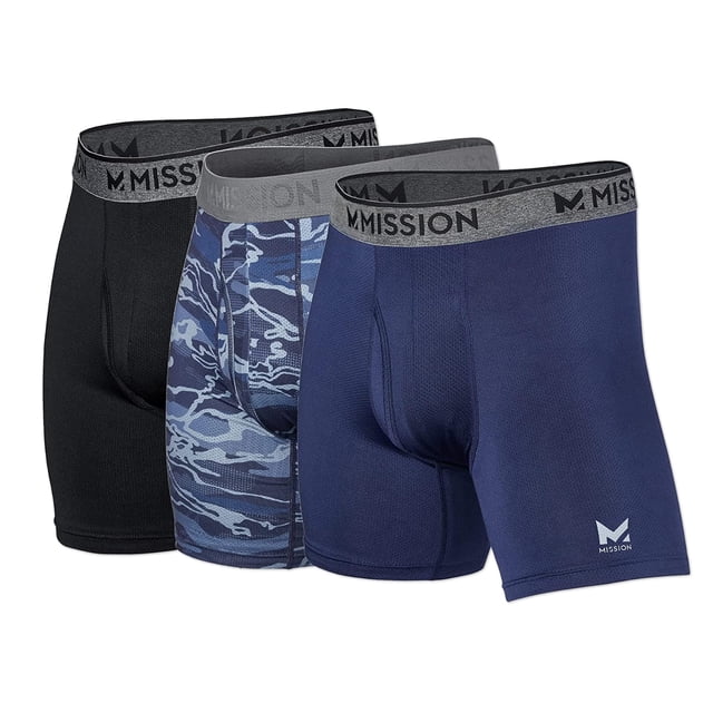 Calzoncillos bóxer MISSION 6 Performance Mesh, paquete de 3 para hombre