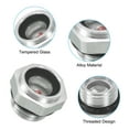 thumbnail image 3 of Unique Bargains Air Compressor Oil Sight Glass, G 3/8" Male Thread Aluminum Alloy Oil Liquid Level with O-ring 3 Pack, 3 of 6