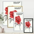 thumbnail image 4 of Designart 'Ancient Red Rose Flower I' Traditional Framed Canvas Wall Art Print, 4 of 5
