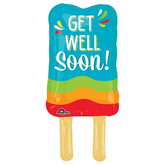 26 inch Get Well Popsicle Foil Mylar Balloon - Party Supplies Decorations