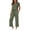 Army Green, variant on SEMPAI Travel Outfits for Women 2 Piece Sets Summer Lounge Short Sleeve Button V Neck Tops Drawstring Wide Leg Pants Set