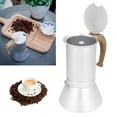thumbnail image 4 of Moka Pot, Metal Silver Moka Stove Coffee Maker  For Home 300ml, 4 of 8