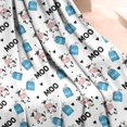 thumbnail image 3 of White Cow Milk Box Moo Pattern Blanket,Comfortable Soft Lamb Wool Throw Blanket,All Season,Warm Lightweight Blankets for Sofa Bed Couch Living Room Chair,50"x60", 3 of 4