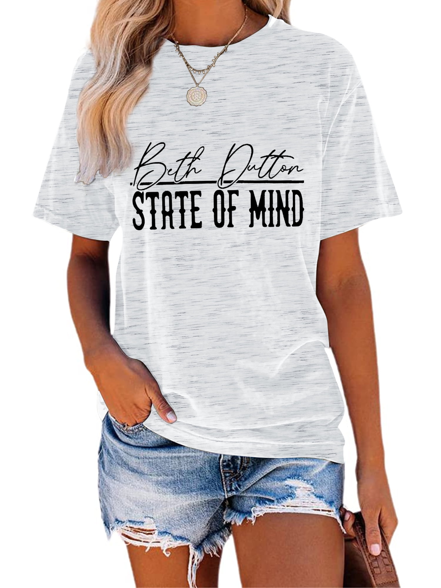 Anbech Beth Dutton Shirts for Women Yellowstone Shirt Graphic Short ...