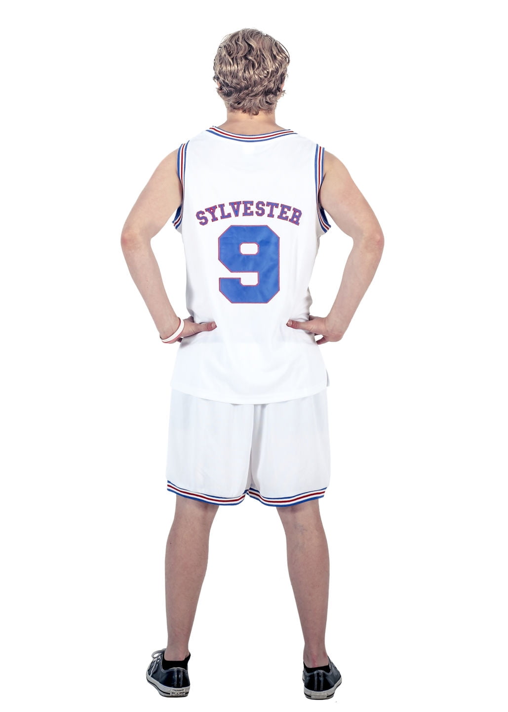 Space Jam Tune Squad Logo Daffy Duck #2 White Basketball Jersey
