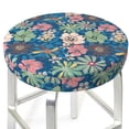 thumbnail image 3 of Bingfone Colorful Flowers Padded Round Bar Stool Cover Cushion with Elastic Fabric Round Chair Seat - Colorful Flowers, 3 of 7