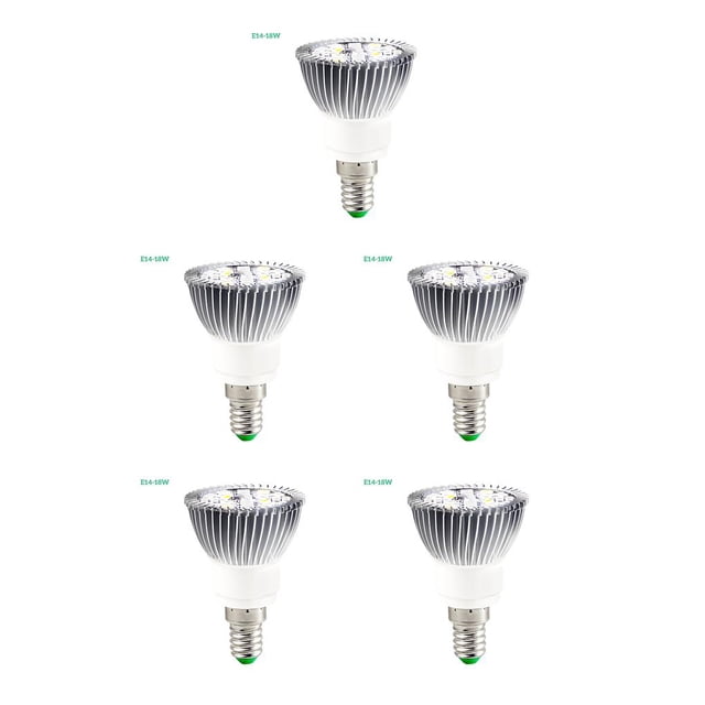 Bearachild Lámpara de cultivo de plantas de bombilla de luz LED para jardín de invernadero de plántulas de flores de interior, E14-18W Type1 NO1
