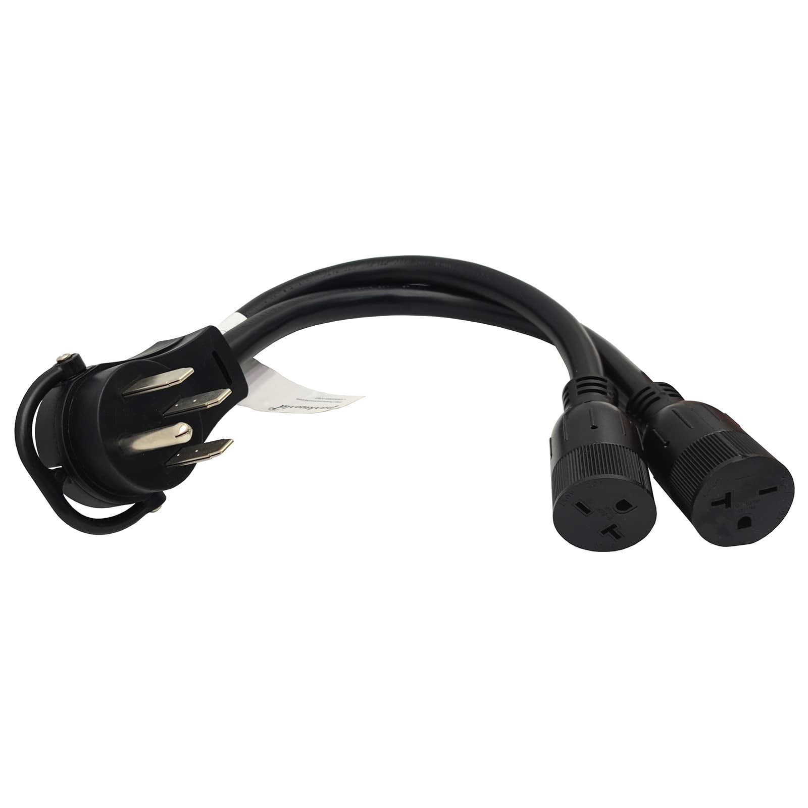 Parkworld 62596A 4-Prong RV Splitter, NEMA 14-50P to 6-20R (T-Blade Also for 6-15R) Dual Outlet (2 Feet)