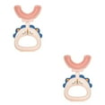 thumbnail image 4 of Youkk Brosse à Dents en Forme de U 2-6 Ans Brosse à Dents Manuelle Réutilisable Nettoyage de la Langue Rose 2Ensemble, 4 of 6
