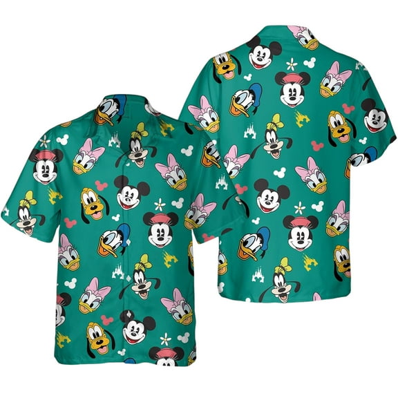 Mickey and Minnie Family Shirt, Disney Vacation Hawaiian Shirt for Men and Women