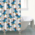 thumbnail image 4 of Skateboarding Dinosaur Pattern Shower Curtain 72"x84" ,Bathroom Decorative Shower Curtains Set with 12 Hooks,Modern Waterproof Washable Shower Curtain, 4 of 6