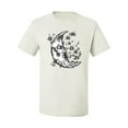thumbnail image 2 of Wild Bobby Crescent Moon Astrology Puff Print Fashion Men's Tee, White, Medium, 2 of 6