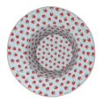 thumbnail image 2 of Daiia Hand Drawn Strawberry Pattern Bucket Hat - Trendy Cotton Sun Hat for Beach, Golf, Fishing - Fun Outdoor Vacation Boonie for Men and Women, 2 of 9