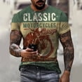 thumbnail image 4 of Men's Classic Retro Motorcycle 3D Print T-shirt Casual Extra Large Fashion Speed Dry Street Cycling Motorcycle T-shirt, 4 of 5