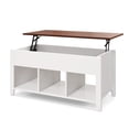 thumbnail image 1 of Patiojoy Height Adjustable Wood Table Coffee Desk Teapoy Hidden Compartment for Office, 1 of 10
