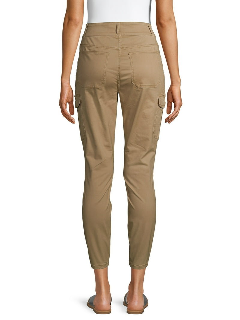 No Boundaries Juniors' Skinny Cargo Pants High Rise, Recycled