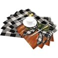 thumbnail image 6 of Fall Pumpkin Placemats 12x18 Inch Set of 4, Black White Plaids Pumpkin Table Place Mat Thanksgiving Autumn Orange Harvest Washable Table Mats Decorative Linen Fabric Table Mat for Dining Table, 6 of 6