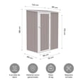 thumbnail image 3 of Cobertizo de Almacenamiento para Jardin Exterior Ranger Relan 143x89x186 de Acero Galvanizado, 3 of 8