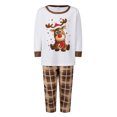 thumbnail image 5 of AIGUR Family Christmas Pajamas Family Matching Christmas Pajama Set Family Matching Pajamas Sets Long Sleeve Reindeer Printed Tops Plaid Pants, 5 of 11