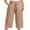 05 Khaki, variant on Cueply Womens Wide Leg Pants Plus Size Elastic Tie Knot Lounge Pants Loose Trousers with Pockets