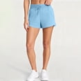 thumbnail image 5 of Drawstring Athletic Shorts for Women Soft Stretchy Workout Short Elastic High Waist Short Pants with Pocket Comfy Yoga Running Short Bottoms Gym Jogging Beach Shopping Home Lounging, 5 of 8
