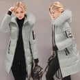 thumbnail image 6 of Women's Long Hooded Winter Coat Slim Fit Quilted Puffer Jacket Light Green XXL, 6 of 7