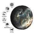 thumbnail image 4 of Sikiie Space White Horse PVC Leather Spare Tire Wheel Cover Spare Tire Cover, for Car Truck SUV Camper Trailer Universal Fit(14-17in)-15 inch, 4 of 6