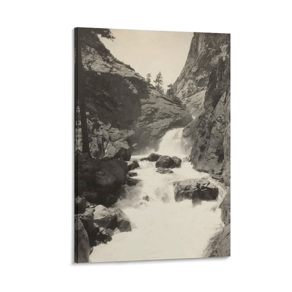 ANSEL ADAMS Roaring River Falls Posters Art Print Wall Photo Paint Poster Hanging Picture Family Bedroom Decor Gift 12x18inch(30x45cm)