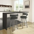 thumbnail image 6 of Amisco Browser 26 In. Swivel Counter Stool - Charcoal Grey Polyester / Metallic Grey Metal, 6 of 10