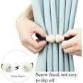 thumbnail image 3 of Magnetic Curtain Tiebacks 4 Pack Cotton Boho Curtain Tie Back Decorative Rope Holdbacks for Curtains Draperies Outdoor Window Treatment Holdbacks, Cream, 3 of 12