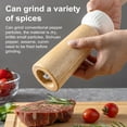 thumbnail image 3 of Wooden Pepper Grinder - Manual Salt And Pepper Mill Adjustable Coarse-grained Grinder Refillable Salt Mill with Ceramic Lid for Salt Pepper, 3 of 7