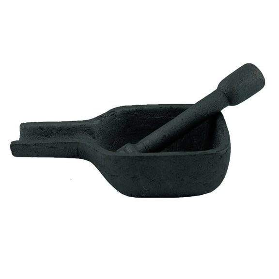 Soul Sticks Cast Iron 7" Mortar and Pestle for Grinding Herbs Spices Resins and Wood