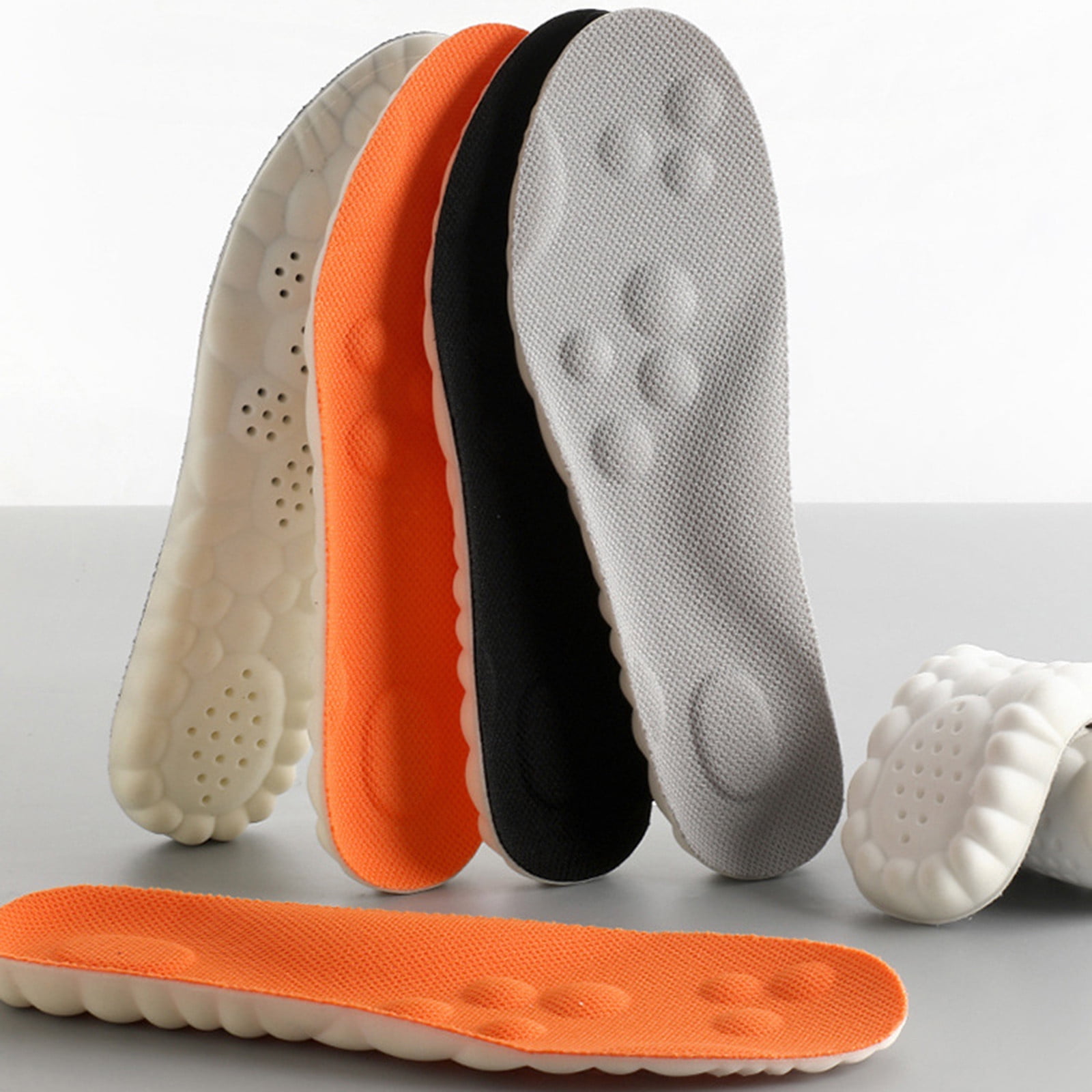 Semelles Orthopédiques En Mousse Mémoire 4 Pièces - Confort Pied Homme/Femme - Taille 35 à 46 - Lavables