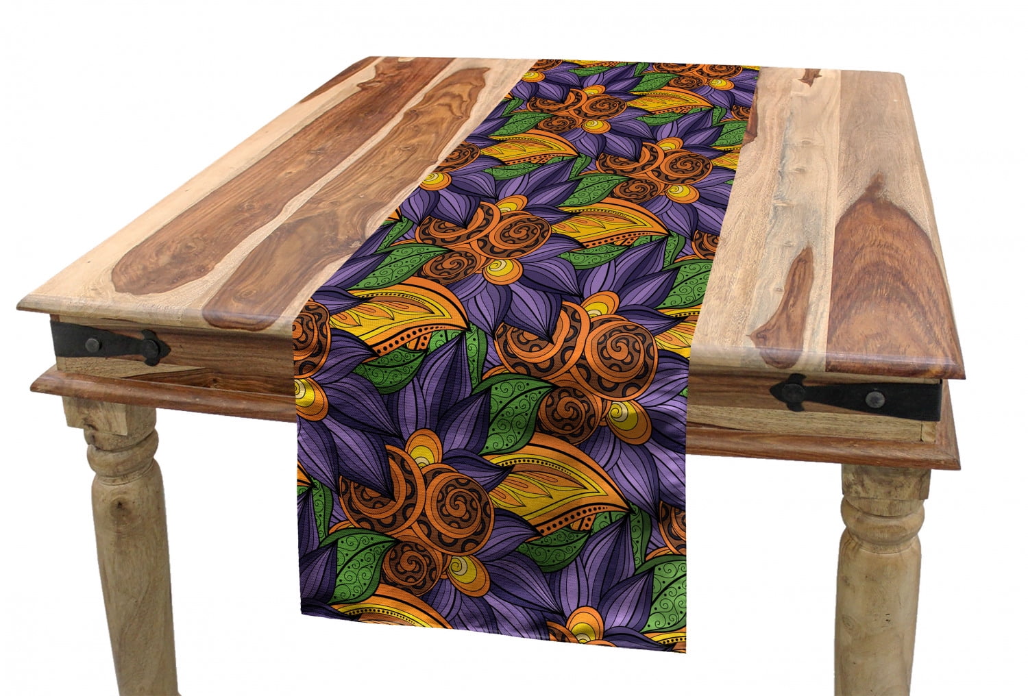 Marigold Violet Purple Ambesonne Floral Tablecloth 52 X 70 Vibrant Flowers Botany Mother Earth Tropicana Exotic Funky Vibes Pattern Dining Room Kitchen Rectangular Table Cover