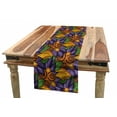 thumbnail image 1 of Floral Table Runner, Vibrant Flowers Botany Mother Earth Tropicana Exotic Funky Vibes Pattern, Dining Room Kitchen Rectangular Runner, 3 Sizes, by Ambesonne, 1 of 2