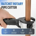 thumbnail image 4 of Ratchet-Type Pipe Cutter, Ratcheting Tubing Cutters, One-Hand Fast Pipe Cutting Tool, 2 in 1 Close Quarters Tube Compact, Hose Rigid Plastic Exhaust PVC Stainless Steel (Blue), 4 of 8