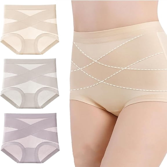Leakproof Panties With Tummy Control, High-Waist Seamless Cotton Shaping Briefs for Women