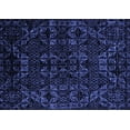 thumbnail image 1 of Ahgly Company Machine Washable Indoor Rectangle Abstract Blue Modern Area Rugs, 4' x 6', 1 of 4