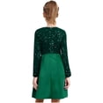 thumbnail image 3 of vastwit Girls Sequin Dress Princess Long Sleeve Bowknot Holiday Pageant Wedding Party Dresses Green 6, 3 of 5