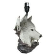 thumbnail image 5 of Gray Wolf Table Lamp Decor Wildlife Full Moon Howling Timber Wolf Pack, 5 of 7