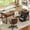 Vintage, variant on Casacomoda L Shaped Computer Desk with Charging Station, 53 inch PC Table Study Desk 4 Tier Drawers, Modern Simple Style Laptop Desk for Bedroom, Black