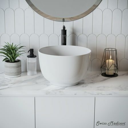 Calice 15'' Vessel Sink in White