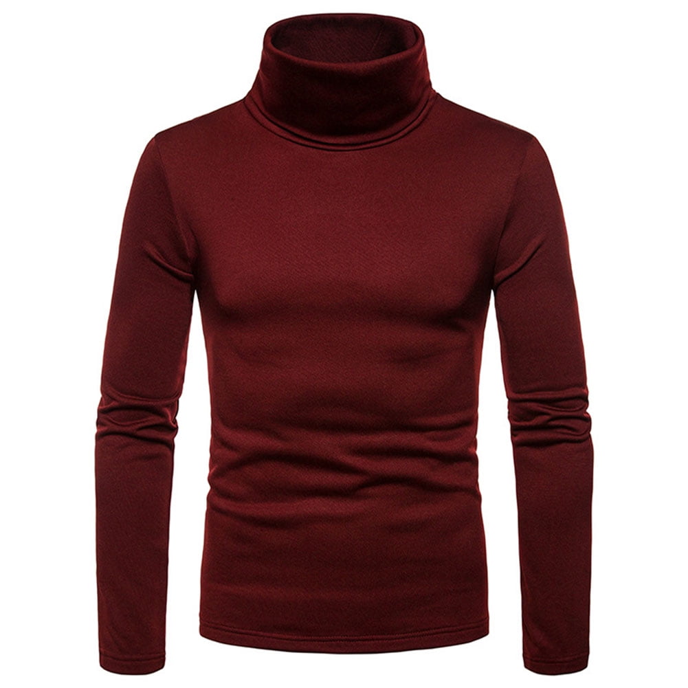 AKDSteel - Men Thermal Cotton High Neck Sweaters Stretch Turtleneck ...