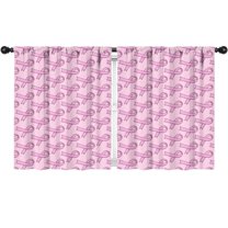 Blackout Kids Curtains,Pink Breast Cancer Childrens Insulated Curtains Set Of 2,Bedroom Essentials,Toddler Room Decor 52"x63"
