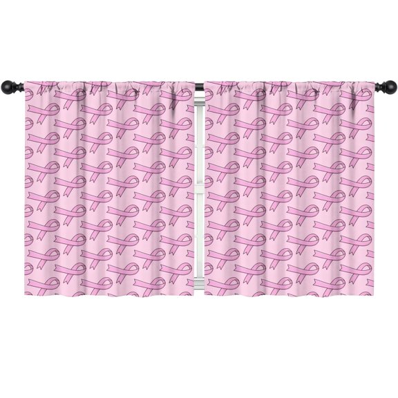 Blackout Kids Curtains,Pink Breast Cancer Childrens Insulated Curtains Set Of 2,Bedroom Essentials,Toddler Room Decor 52"x63"